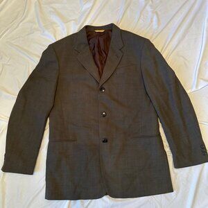 Donna Karan 100% Wool Blazer Gray size 42R Vintage Made in Italy